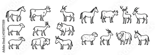 Hoofed Animal Icons