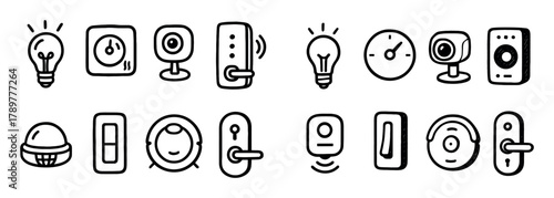 Smart Home Doodle Icons