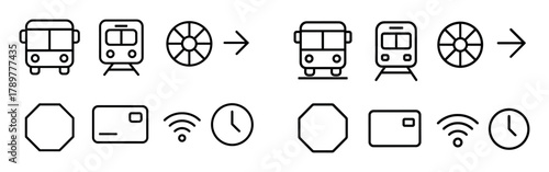 Minimalist Transport Icons