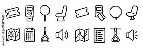 Transport Doodle Icons