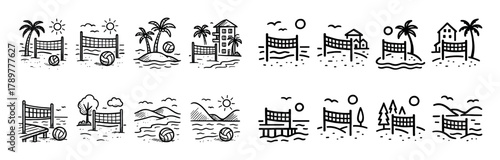 Beach Volleyball Icons