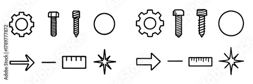 Lathe Work Icons Grid