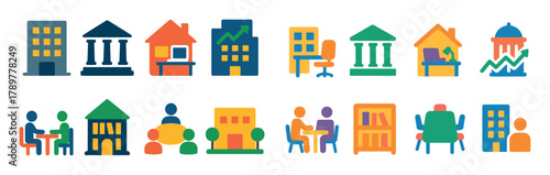 Colorful Financial Icons