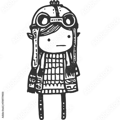 Paralyzed Memory Vintage Illustration Vector