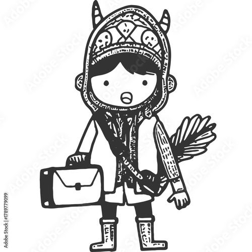 Paralyzed Memory Vintage Illustration Vector