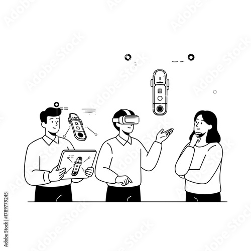 technology, virtual, reality, design, innovation, future, concept, development, experience, user, interface, interaction, remote, control, device, gadget, digital, people, team, collaboration