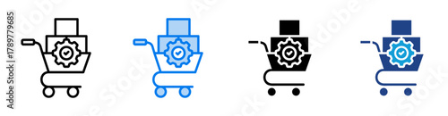 Procurement icon set multiple style collection