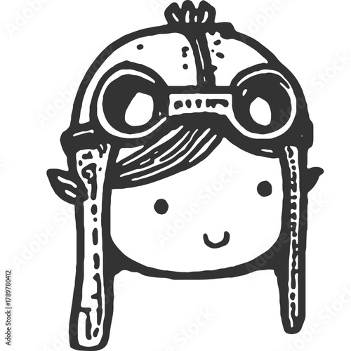 Line Vintage Illustration Vector