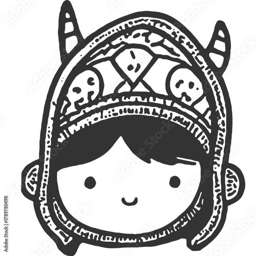 Line Vintage Illustration Vector