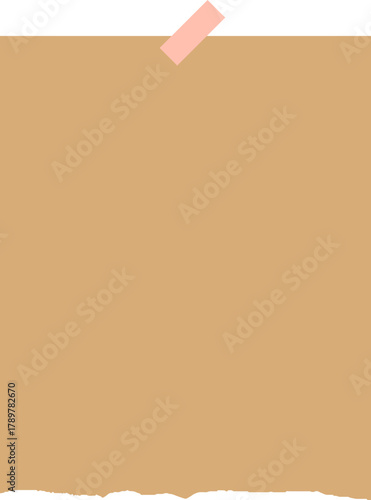 blank note paper on white background