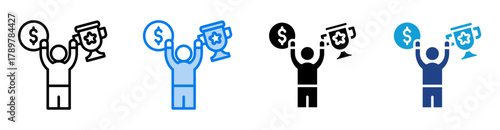 Incentives icon set multiple style collection