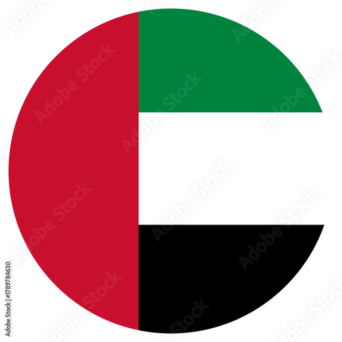 UAE flag decoration shape circle