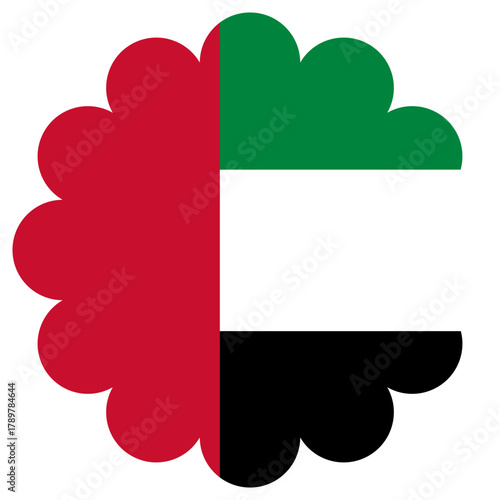 UAE flag decoration shape cloud