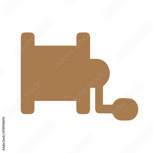 Winch with crank icon