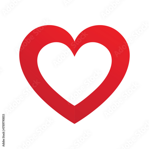 Minimalist vector illustration of four stylized heart icons