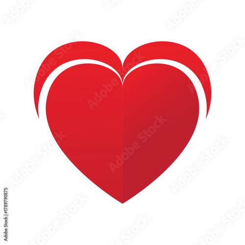 Minimalist vector illustration of four stylized heart icons