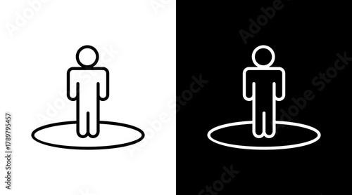 Stretch Zone White Icon Set Design