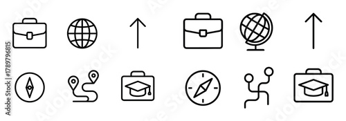 Minimalist Graduation Icons