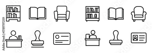 Library Icon Set
