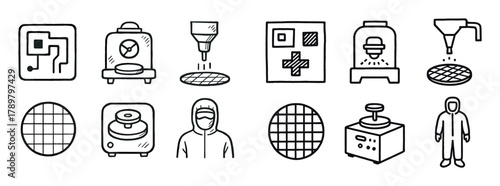 Microelectronics Process Icons