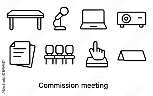 Commission Meeting Icons