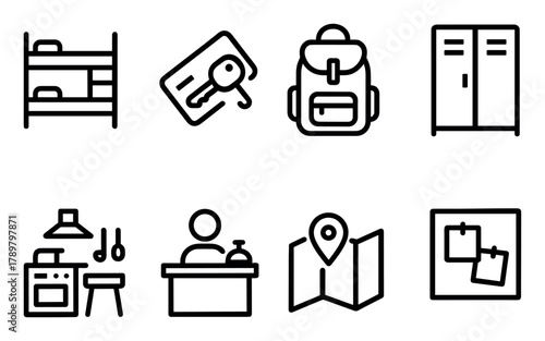Minimal Hostel Icons