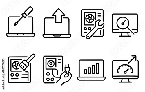 Computer Upgrade Icon Set