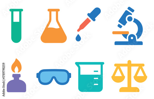 Colorful Science Icons