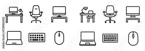 Minimalist Remote Work Icons