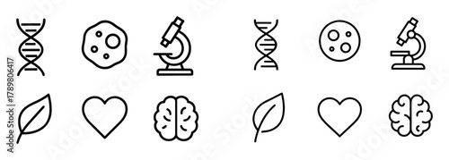 Biology Icons Grid