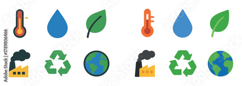 Eco Science Icon Set