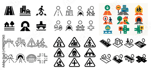 Traffic signs and symbols collection for safety
