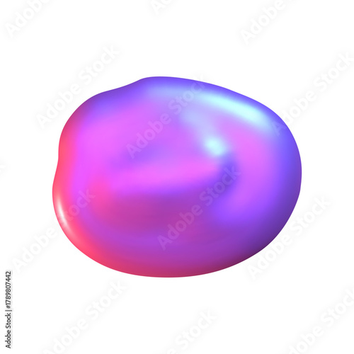 Glossy Y2K chrome 3D shape with soft light. Metallic reflection and liquid feel create a futuristic 3D chrome shape style.