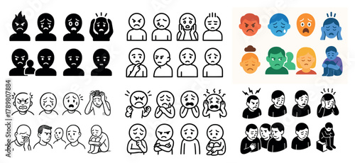 Expressions of emotion in simple cartoon faces