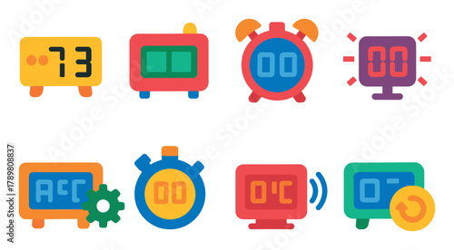 Digital Clock Icons