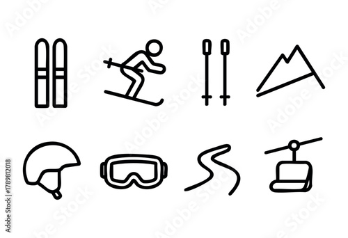 Skiers navigate the slopes with their gear, enjoying the thrill of winter sports in a beautiful mountain setting filled with snow and adventure.