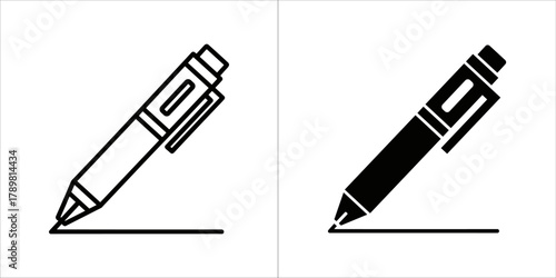 Illustration of a mechanical pencil in black and white