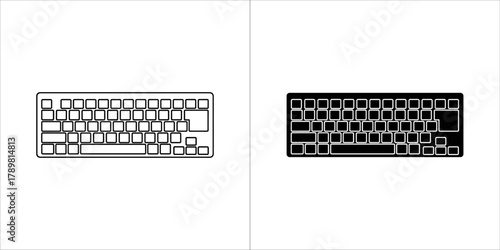 Minimalist keyboard icon set featuring a sleek design