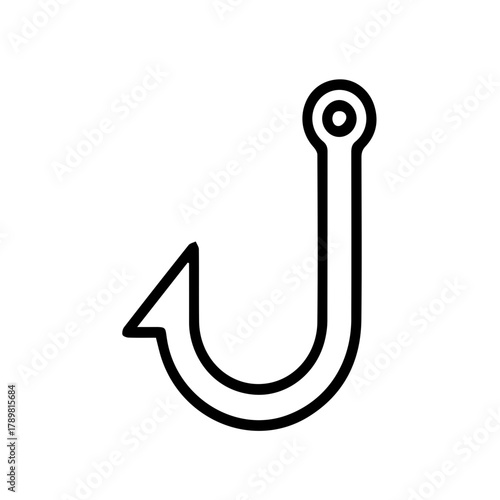 Fishing Hook Outline