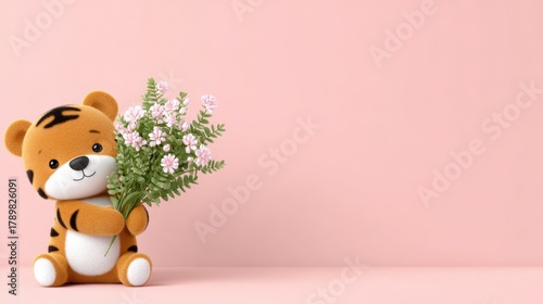 Cute plush teddy toy with soft fabric, adorable design, and cuddly texture, perfect for children, gift, nursery decor, and collectible collection