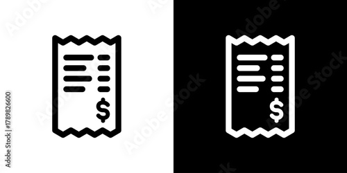 レシートのアイコン（ドル）