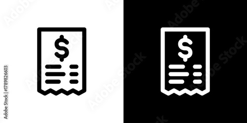 レシートのアイコン（ドル）