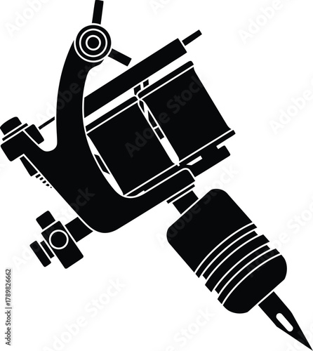 Bold tattoo machine illustration for edgy designs and unique artwork