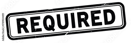 Distressed black and white stamp text required