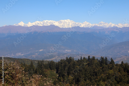 View of the Caucasus Mountains from Mount Khvamli, Georgia