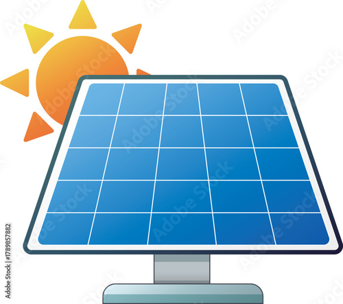 ソーラーパネル　太陽光発電　アイコン