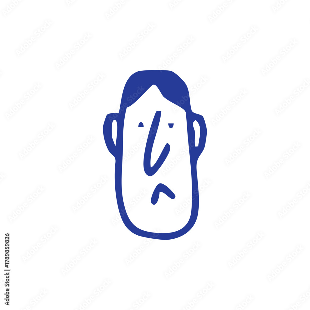 Obraz premium doodle face character