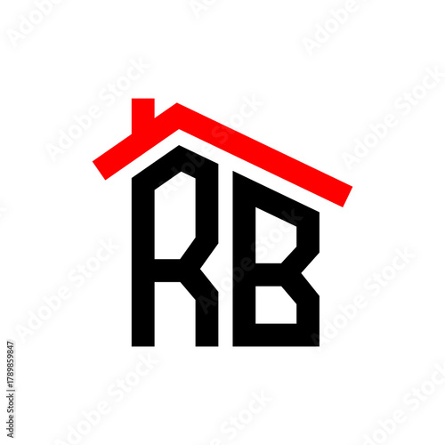 A black and red logo featuring the letters 'R' and 'B' with a red roof shape, creating a house-like emblem on a white background, representing a business.