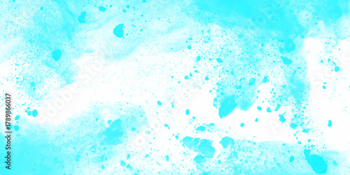 Light blue watercolour paper texture grunge paint. background. blue and white watercolor paint splash or blotch. Freeze motion of drop splash. Artwork for creative banner, card, template design vector