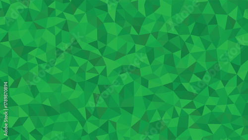 Bright Green Geometric Low Poly Triangle Pattern Background vector illustration